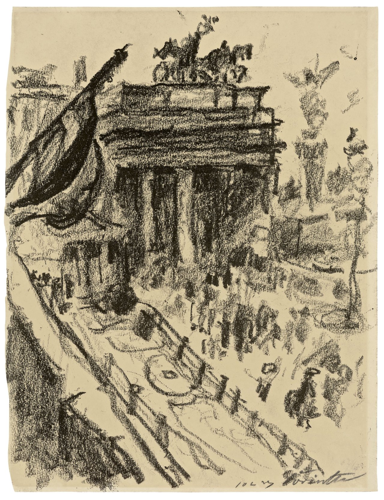 This picture shows the following artwork: Lovis Corinth. Brandenburger Tor. Circa 1920.