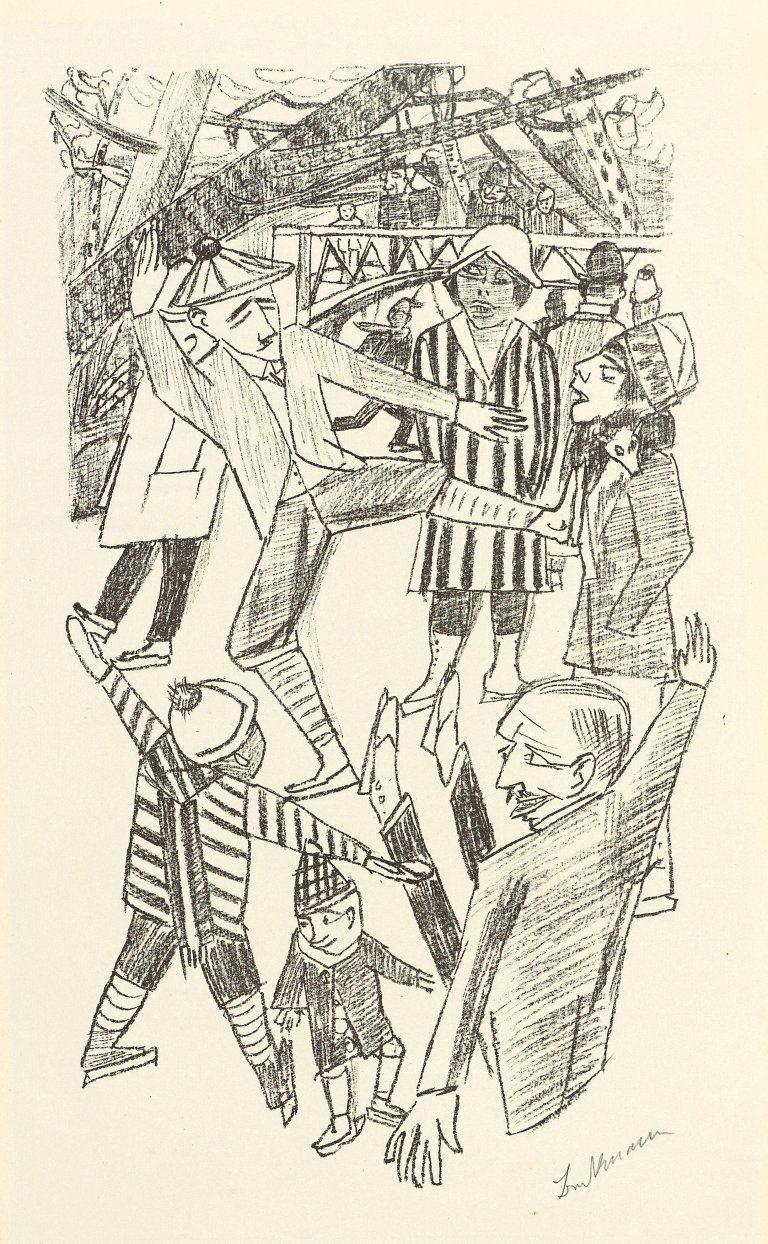 Auf diesem Bild ist das folgende Kunstwerk zu sehen: Max Beckmann. „Eislauf“. 1922.
