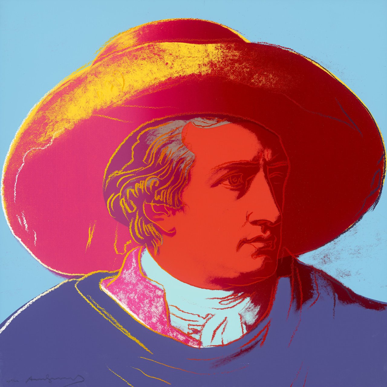 This picture shows the following artwork: Andy Warhol. ”Goethe”. 1982.