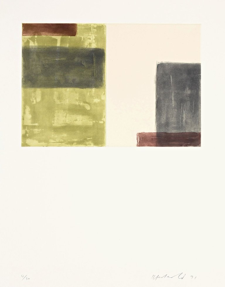 Auf diesem Bild ist das folgende Kunstwerk zu sehen: Helmut Federle. Ohne Titel. 1991.