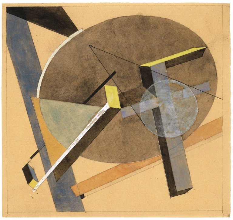 Auf diesem Bild ist das folgende Kunstwerk zu sehen: El Lissitzky. Ohne Titel – Proun. 1921/22.