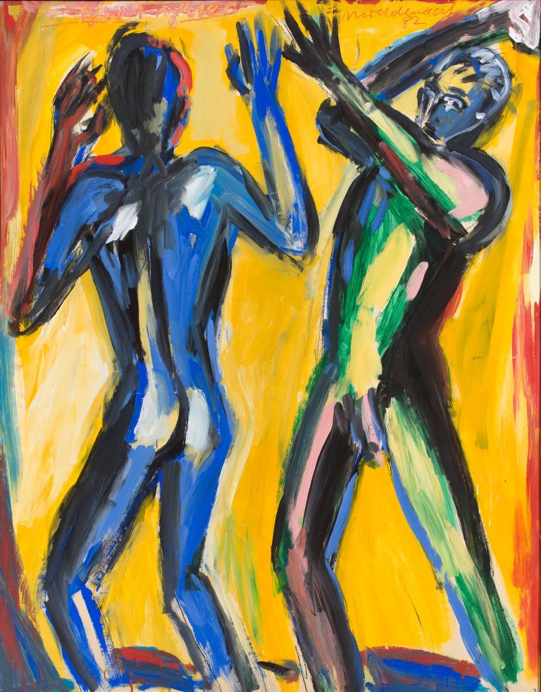 Auf diesem Bild ist das folgende Kunstwerk zu sehen: Helmut Middendorf. „Blue Fighter“. 1982.