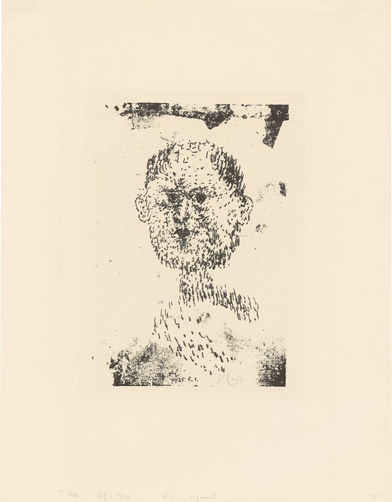 This picture shows the following artwork: Paul Klee. "Kopf (Bärtiger Mann)". 1925.