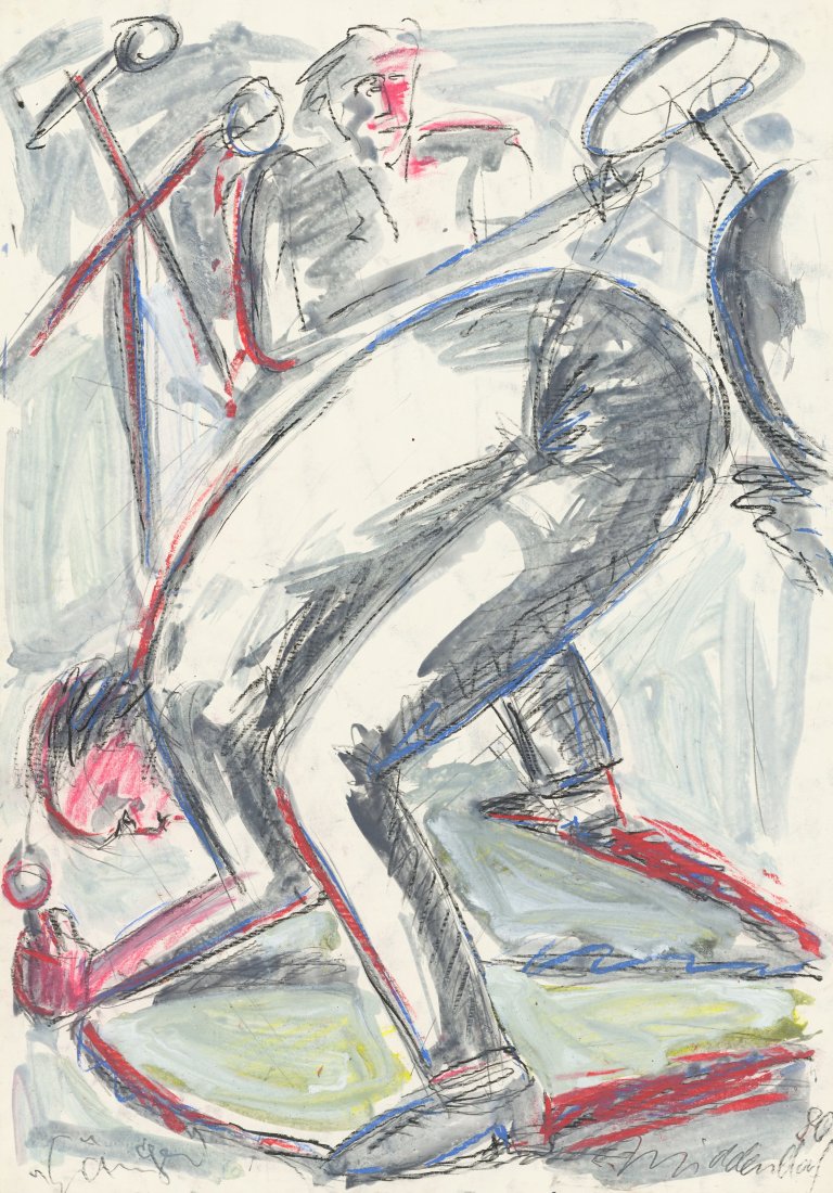 Auf diesem Bild ist das folgende Kunstwerk zu sehen: Helmut Middendorf. „Sänger“. 1980.