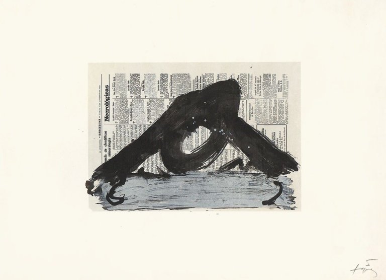 Auf diesem Bild ist das folgende Kunstwerk zu sehen: Antoni Tàpies. Aus: „Suite 63 x 90“. 1980.