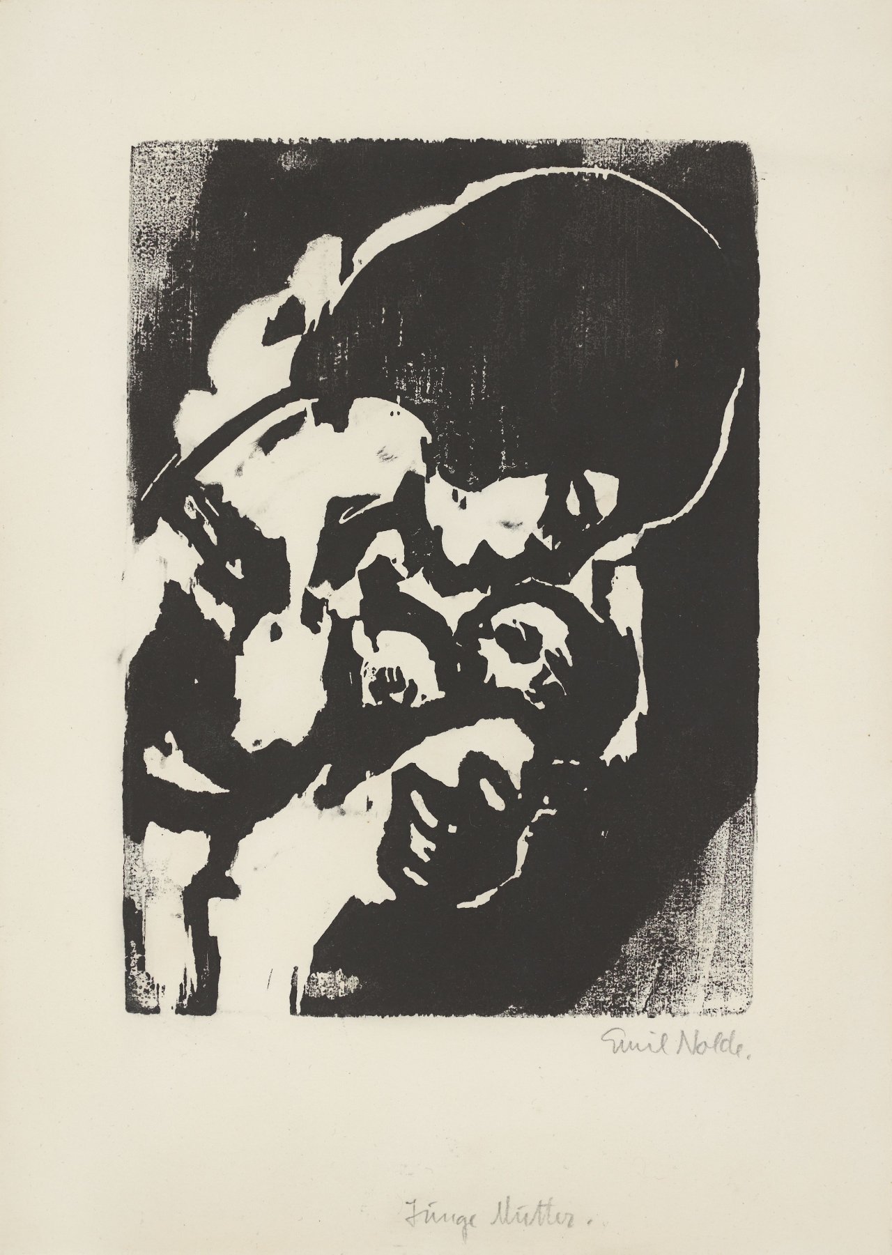 This picture shows the following artwork: Emil Nolde. ”Junge Mutter”. 1917.