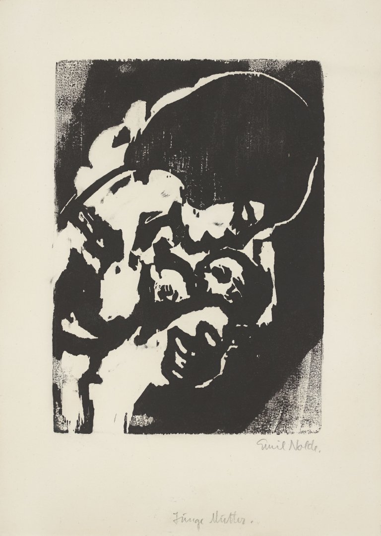 This picture shows the following artwork: Emil Nolde. ”Junge Mutter”. 1917.