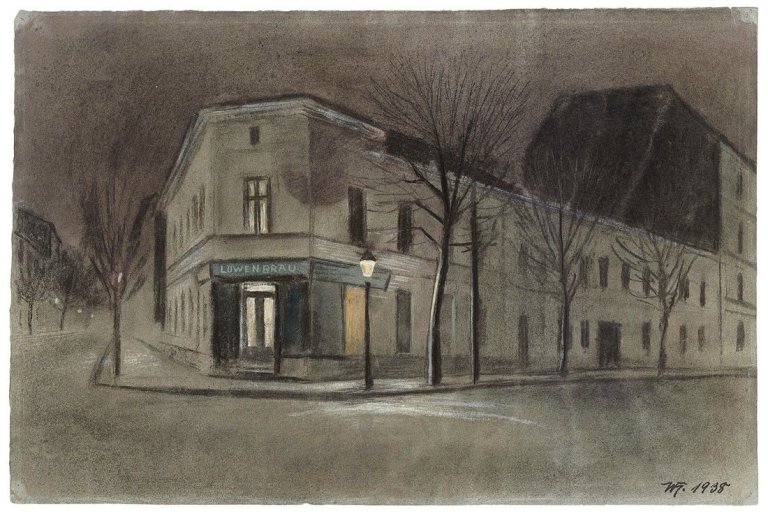 Auf diesem Bild ist das folgende Kunstwerk zu sehen: Werner Heldt. „Straße in Weißensee“. 1938.