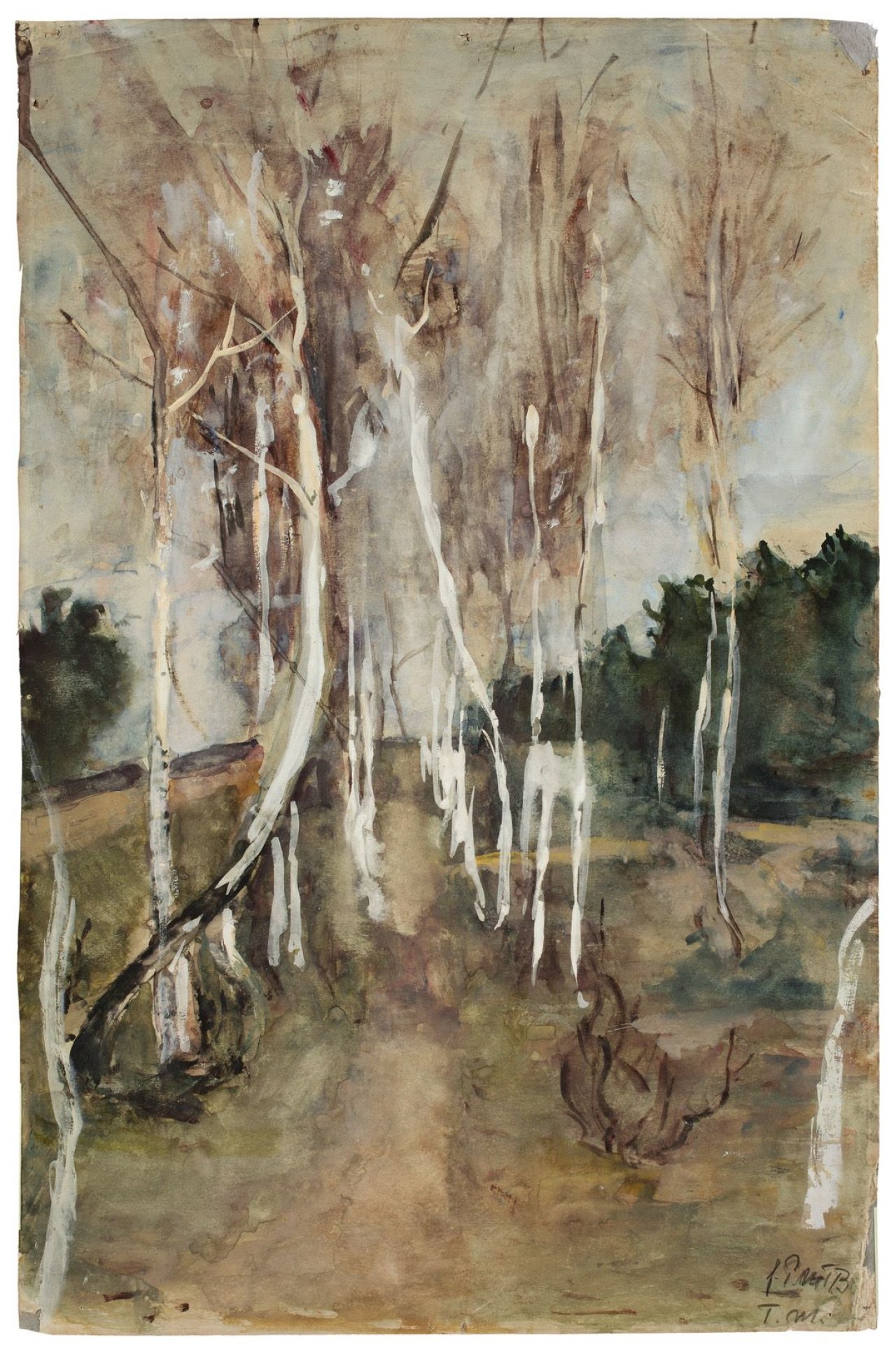 Auf diesem Bild ist das folgende Kunstwerk zu sehen: Paula Modersohn-Becker. Birkenallee.