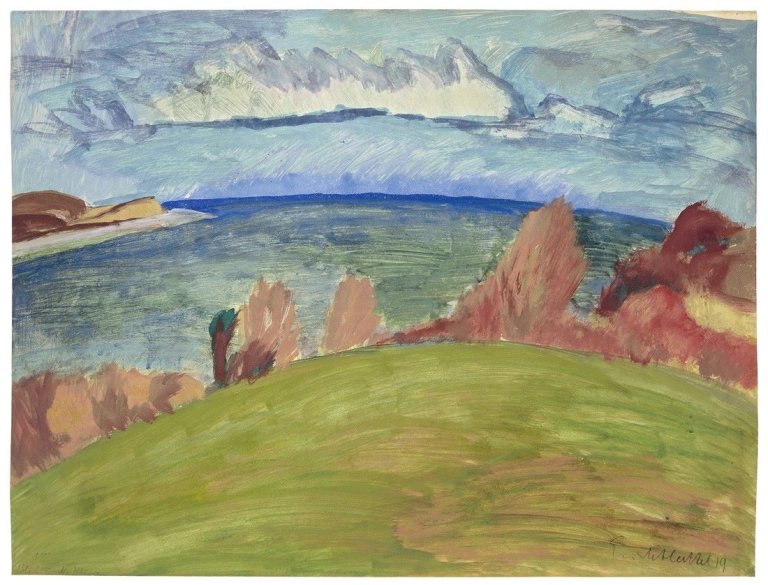 Auf diesem Bild ist das folgende Kunstwerk zu sehen: Erich Heckel. „Blick aufs Meer“. 1919.