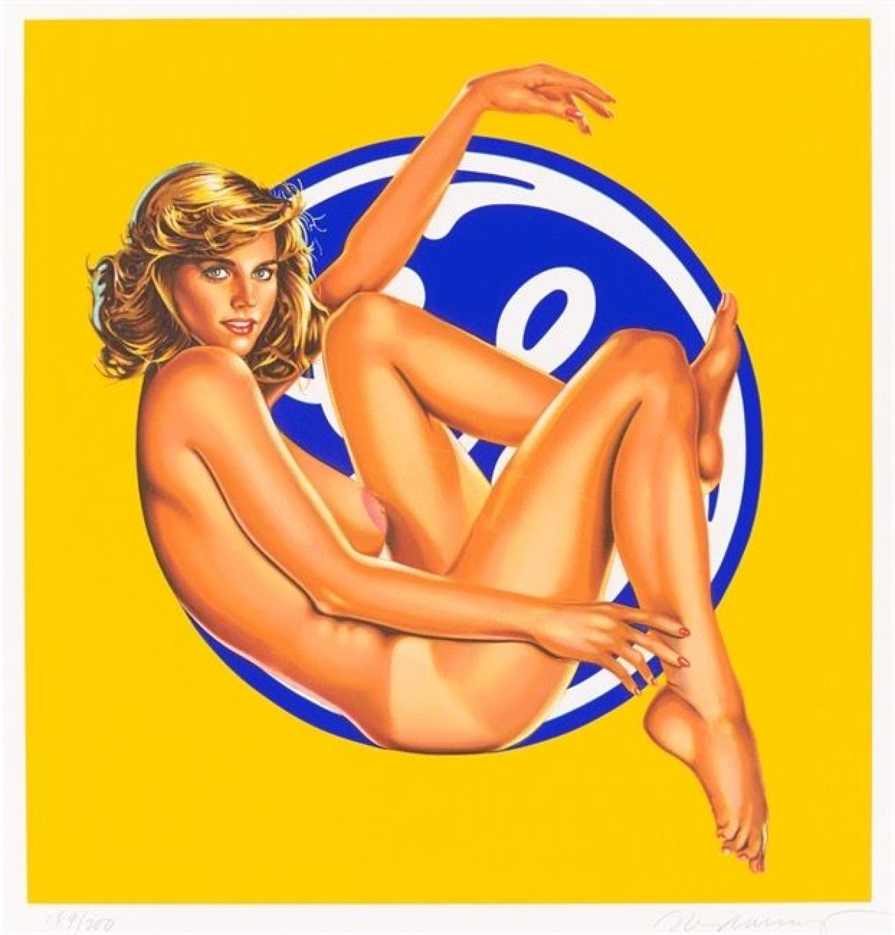 Auf diesem Bild ist das folgende Kunstwerk zu sehen: Mel Ramos. „Gee Gee“. 1997.