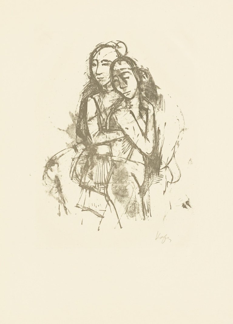 Auf diesem Bild ist das folgende Kunstwerk zu sehen: Karl Hofer. „Am Morgen I“ / Aus: „Zenana“. 1922/1923.