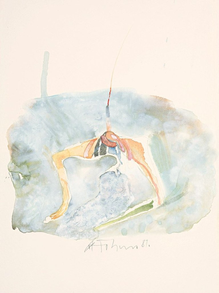 Auf diesem Bild ist das folgende Kunstwerk zu sehen: Gerhard Hoehme. Ohne Titel. 1981.