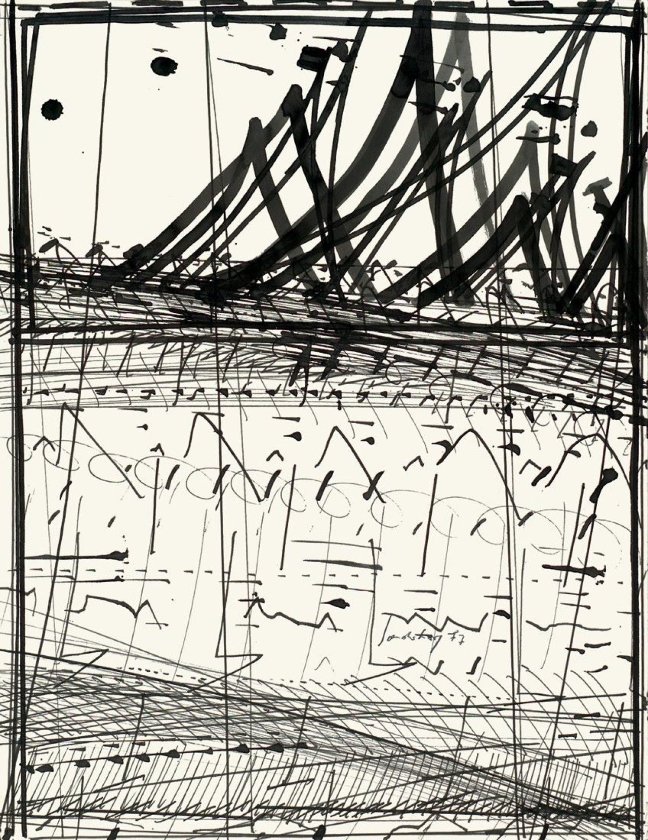 Auf diesem Bild ist das folgende Kunstwerk zu sehen: K.R.H. Sonderborg. Ohne Titel. 1977.