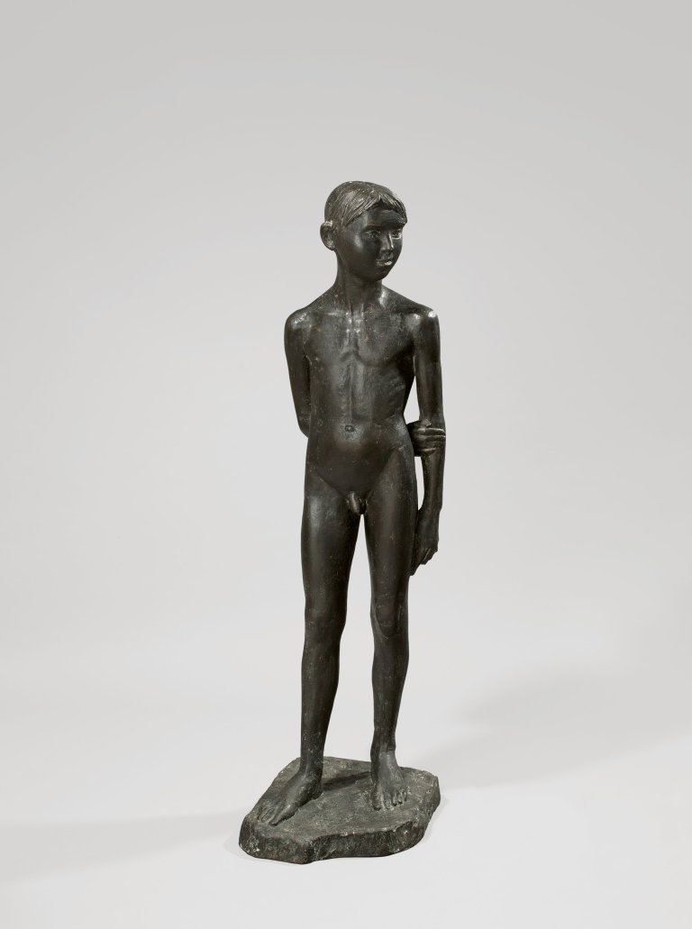 Auf diesem Bild ist das folgende Kunstwerk zu sehen: Waldemar Grzimek. „Stehender Knabe“. 1958.