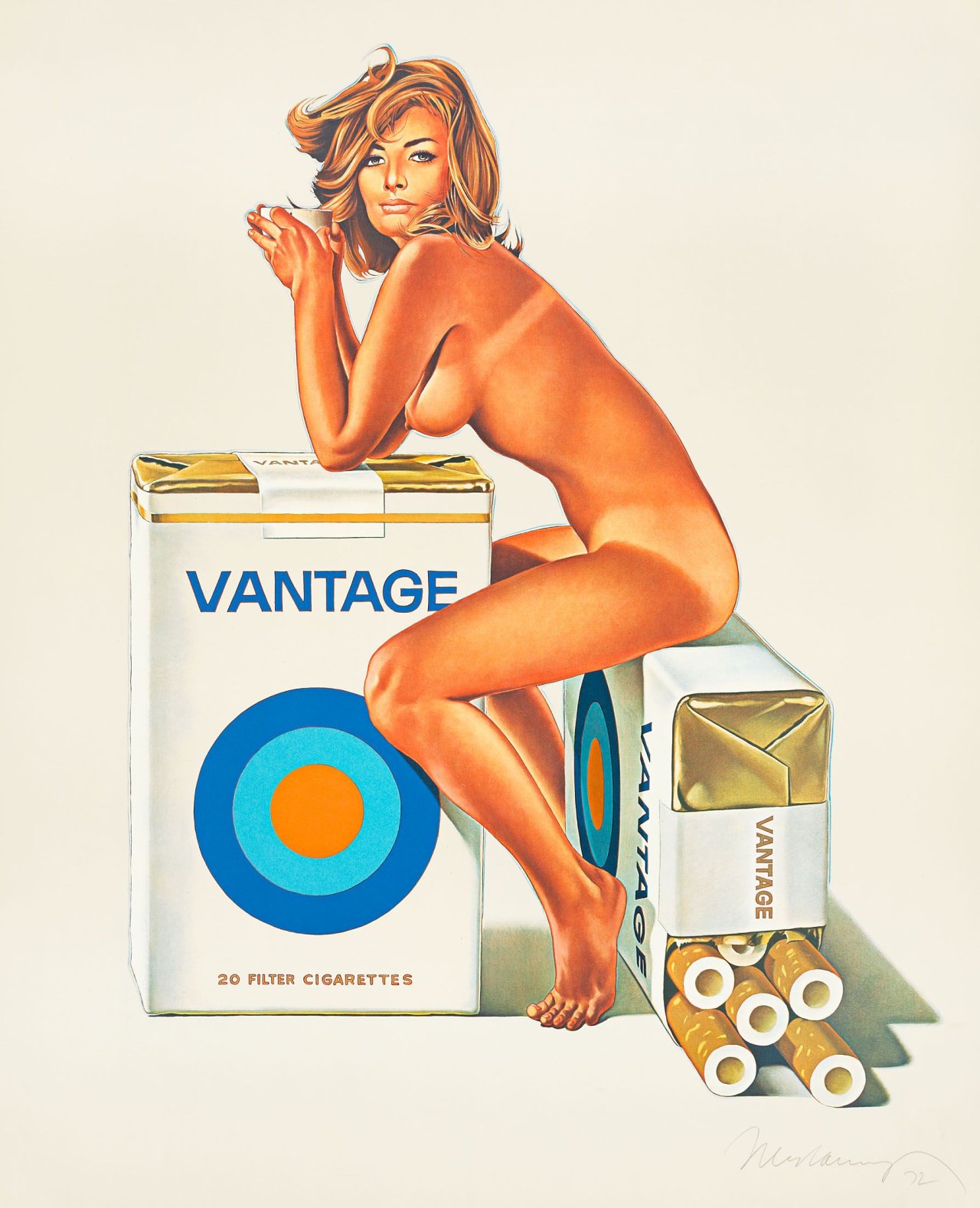 Auf diesem Bild ist das folgende Kunstwerk zu sehen: Mel Ramos. „Tobacco Red“. 1972.