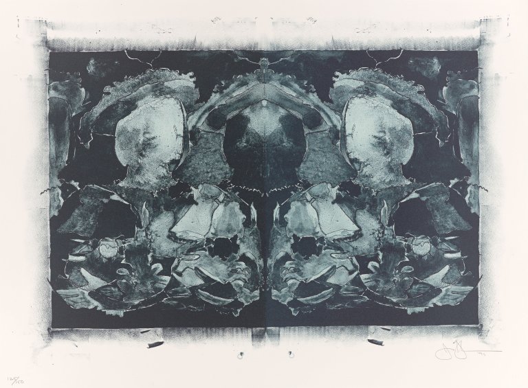 Auf diesem Bild ist das folgende Kunstwerk zu sehen: Jasper Johns. „After Holbein“. 1993.