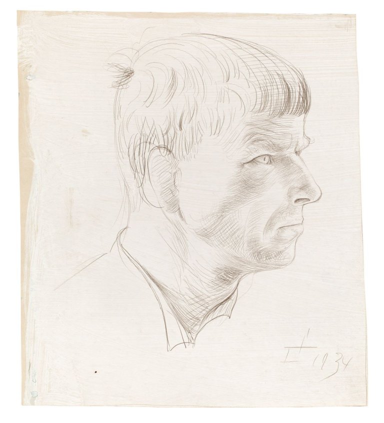 Auf diesem Bild ist das folgende Kunstwerk zu sehen: Otto Dix. „Selbst“. 1934.