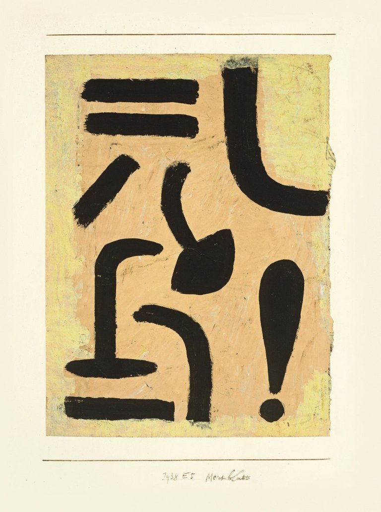 This picture shows the following artwork: Paul Klee. „Merkblatt“. 1938.