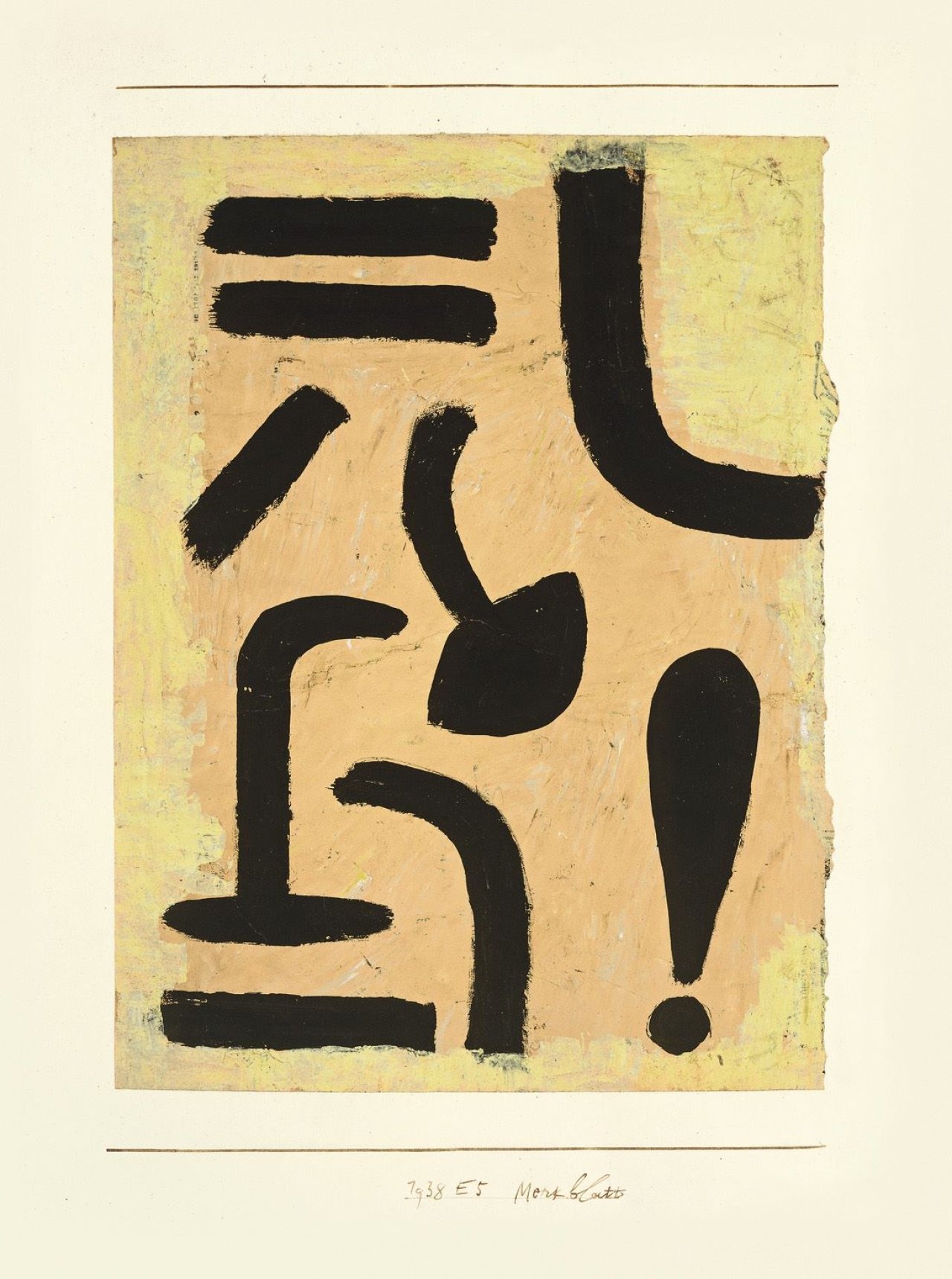 This picture shows the following artwork: Paul Klee. „Merkblatt“. 1938.