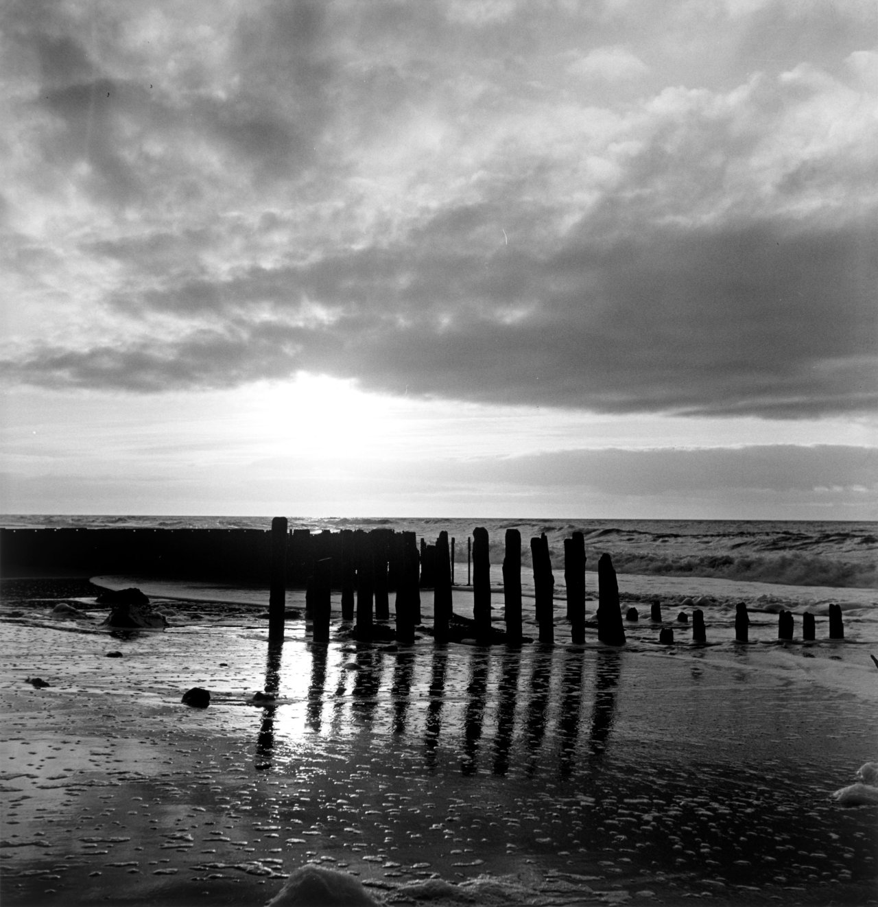 This picture shows the following artwork: Bleicke Bleicken. Buhnen III, Sylt. 1949.