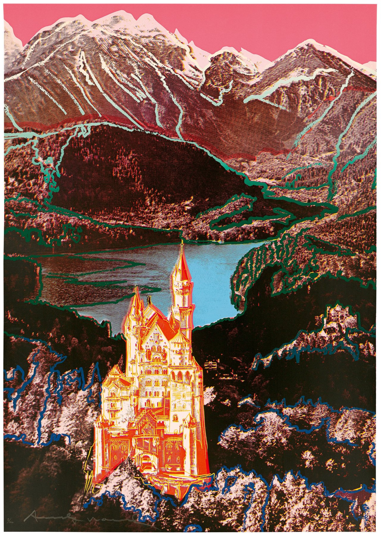 This picture shows the following artwork: Andy Warhol. Neuschwanstein. 1987.