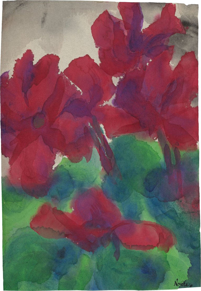 This picture shows the following artwork: Emil Nolde. ”Violettes Alpenveilchen”. 1915/18.