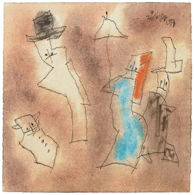 Auf diesem Bild ist das folgende Kunstwerk zu sehen: Lyonel Feininger. Ghosties. 1954.