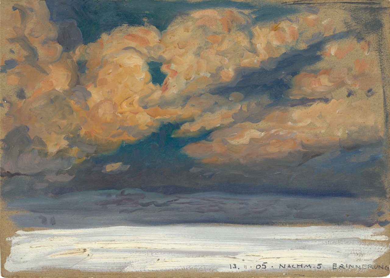 This picture shows the following artwork: Osmar Schindler. Wolken am Nachmittag. 1905.