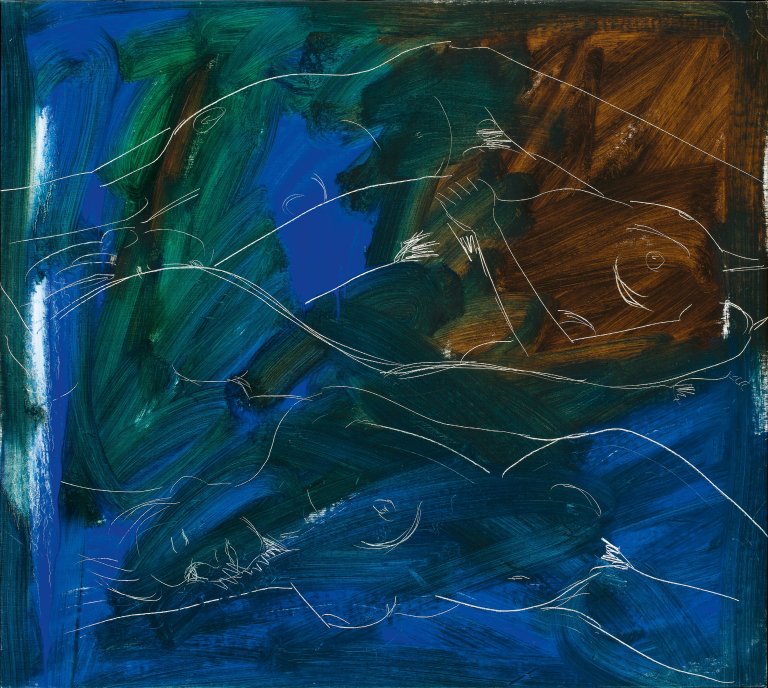 This picture shows the following artwork: Luciano Castelli. „Kratzbild Toscana“. 1992.