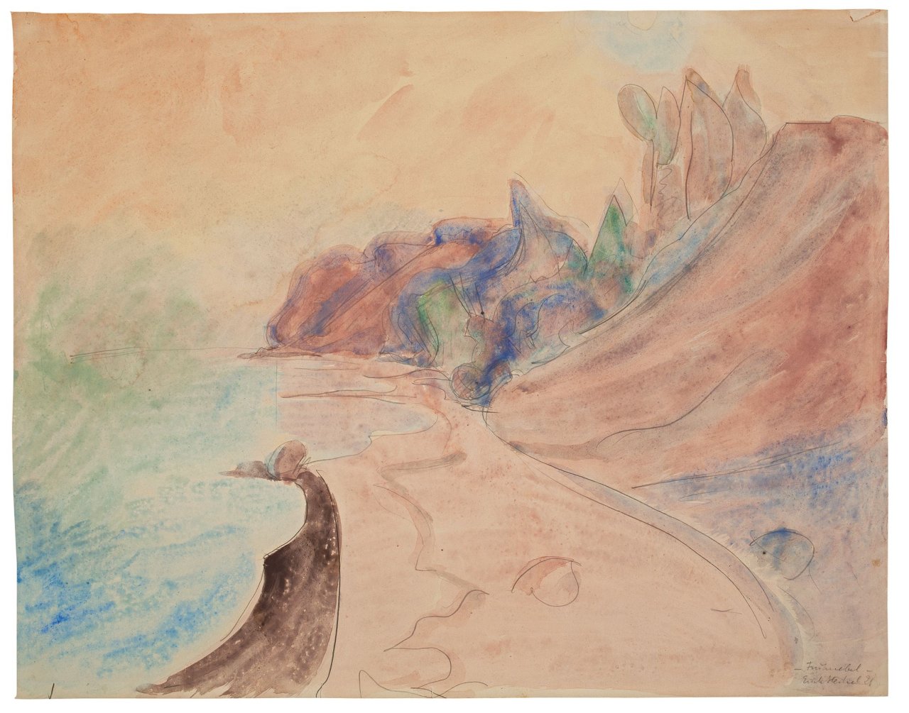 This picture shows the following artwork: Erich Heckel. „Frühnebel“. 1921.