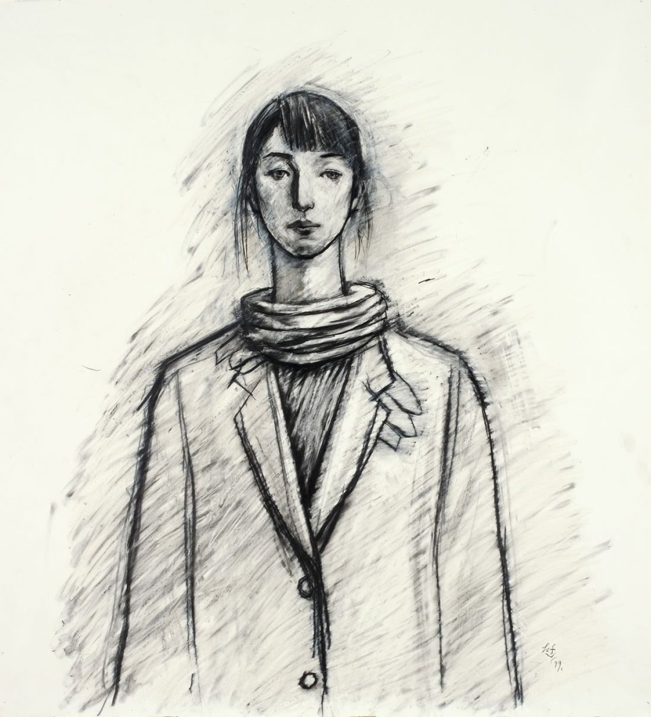 Auf diesem Bild ist das folgende Kunstwerk zu sehen: Katsura Funakoshi. Drawing 9915. 1999.