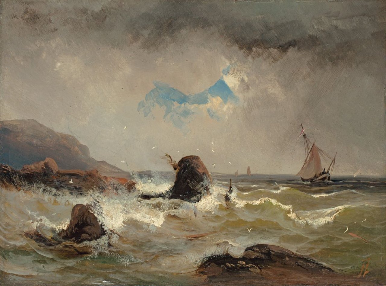 Auf diesem Bild ist das folgende Kunstwerk zu sehen: Félix Ziem. Meeresstudie.