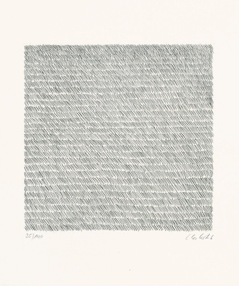 Auf diesem Bild ist das folgende Kunstwerk zu sehen: Günther Uecker. Ohne Titel. 1976.
