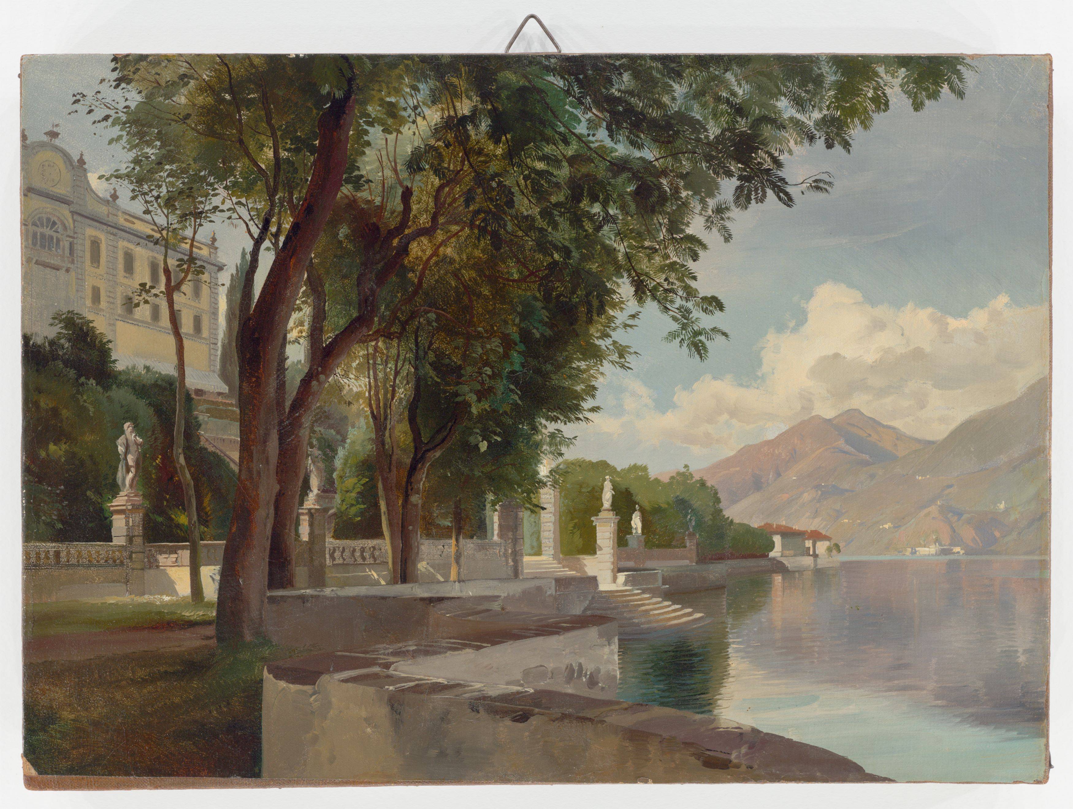 This picture shows the following artwork: Carl Hummel. Villa Carlotta on Lake Como. 1855.