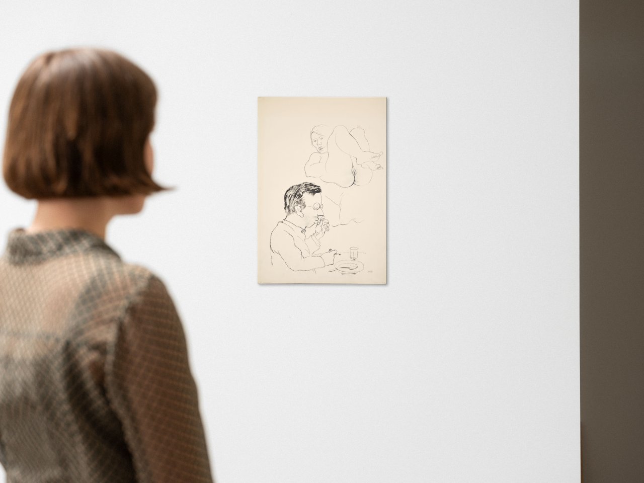 This picture shows the following artwork: George Grosz. ”Träumer” (Porträt Rudolf Schlichter, mit Modell). 1920s.