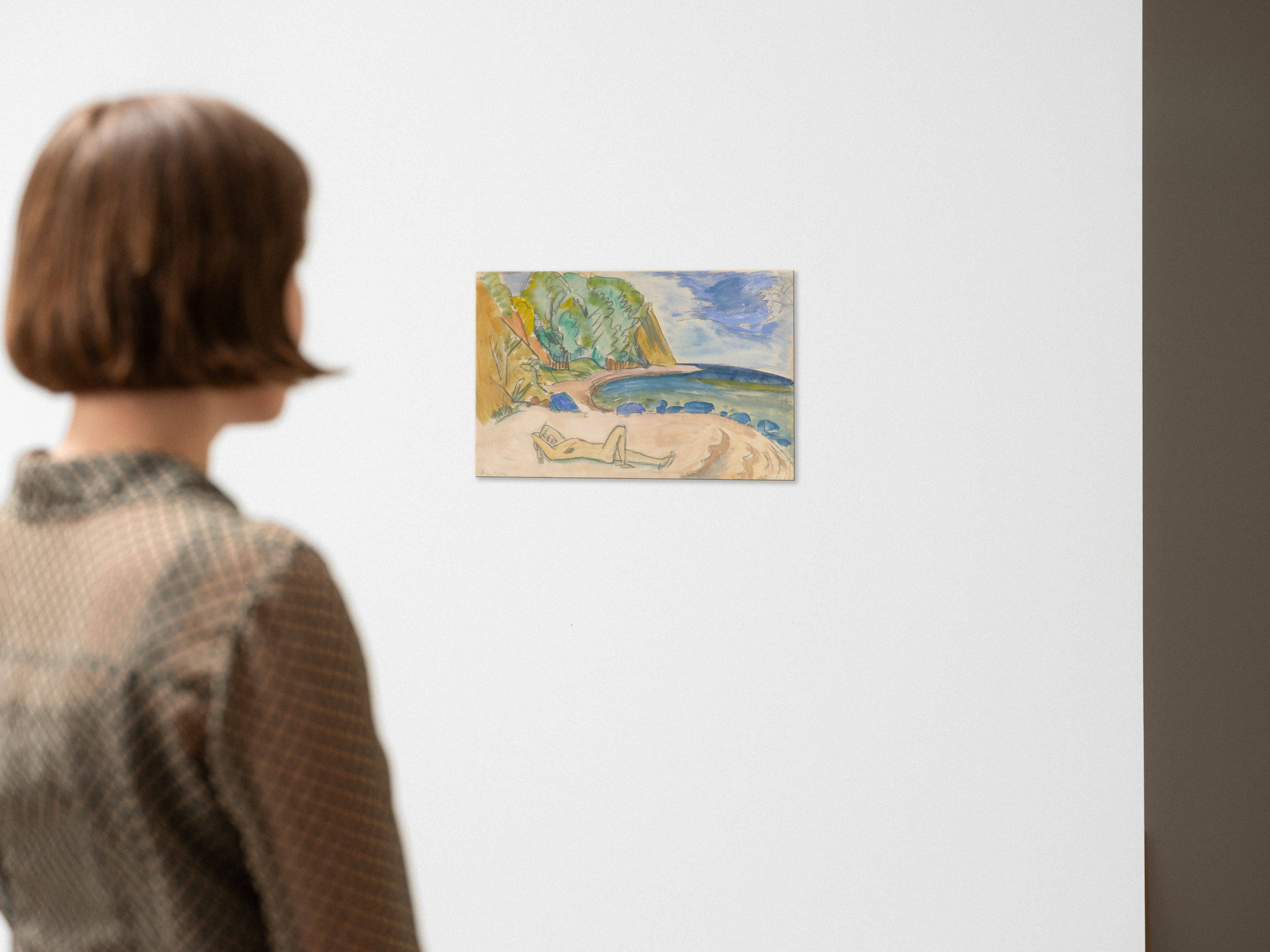 Auf diesem Bild ist das folgende Kunstwerk zu sehen: Erich Heckel. „Am Meer (Strand)“. 1913.