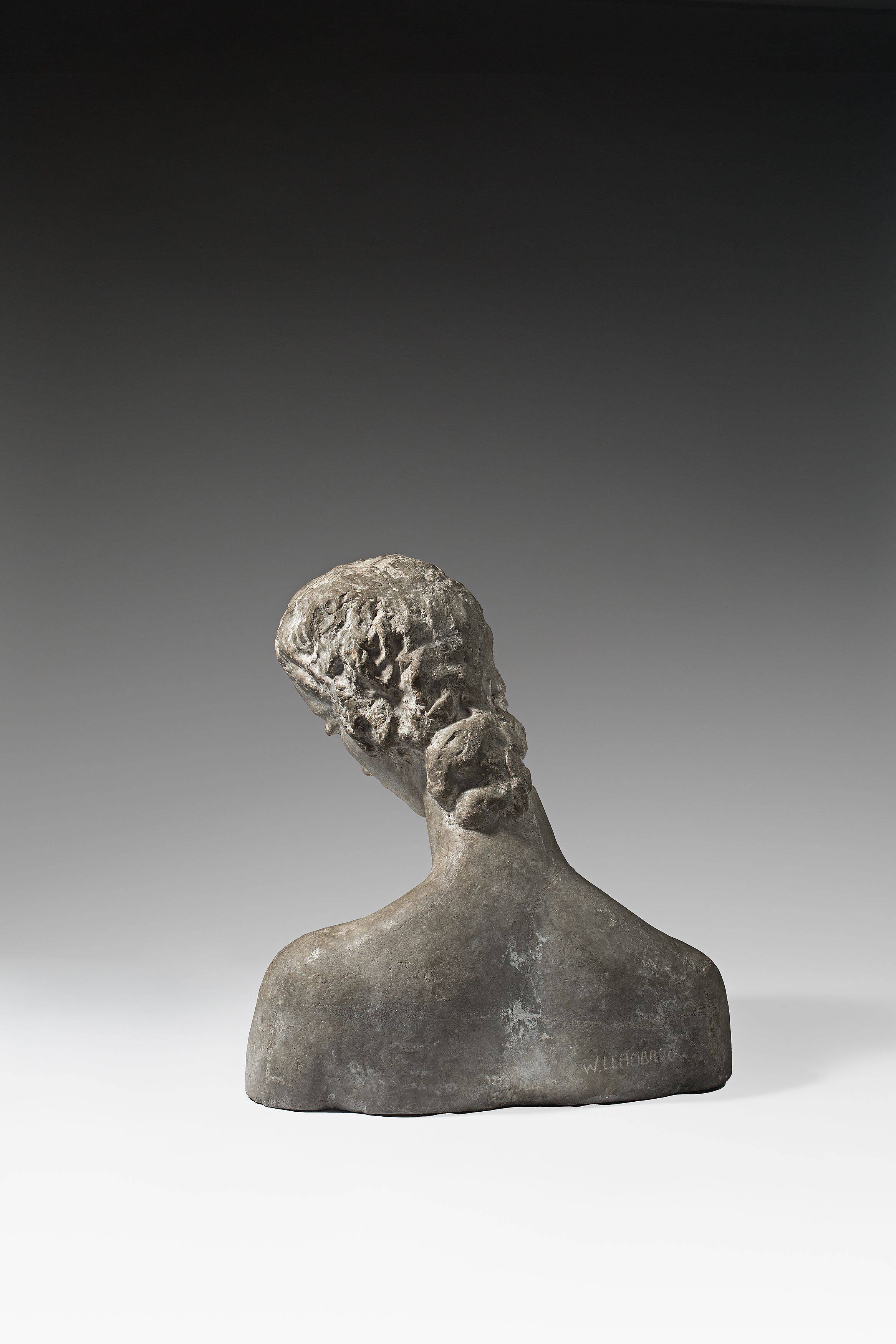 Auf diesem Bild ist das folgende Kunstwerk zu sehen: Wilhelm Lehmbruck. „Büste der Knienden (Geneigter Frauenkopf)“. 1912/14.