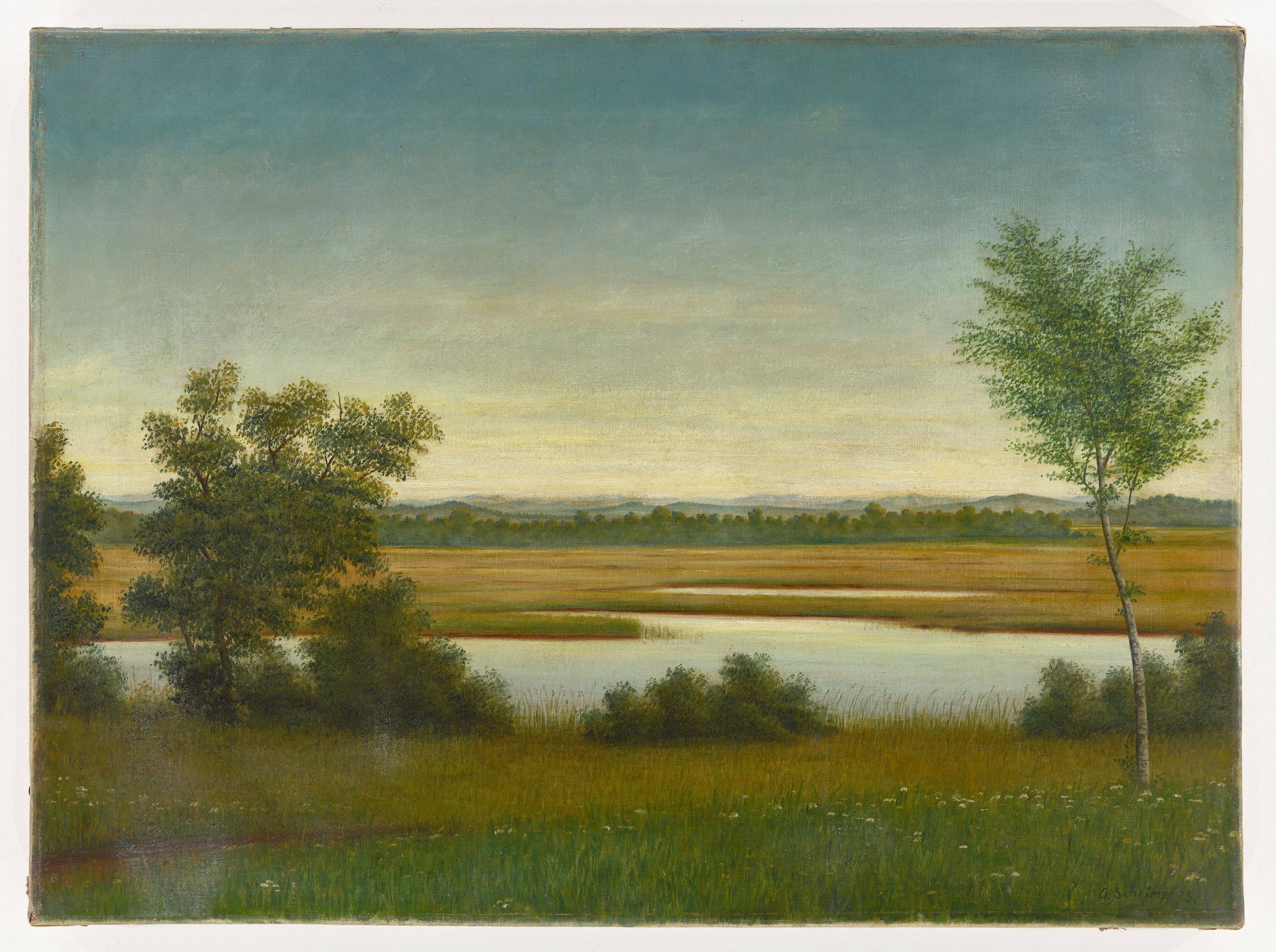 This picture shows the following artwork: Georg Schrimpf. ”Moorlandschaft”. 1926.