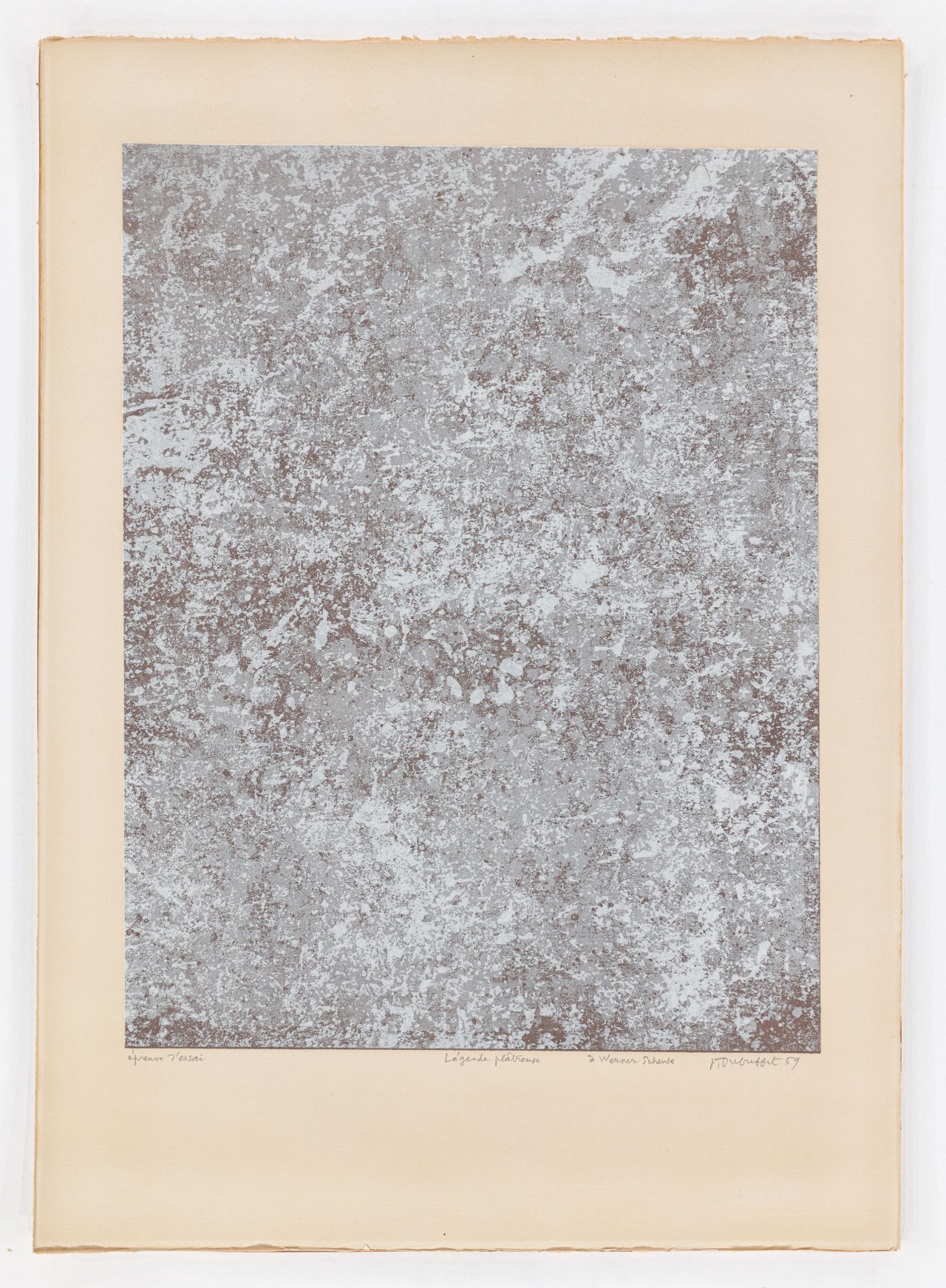 This picture shows the following artwork: Jean Dubuffet. ”Légende plâtreuse”. 1959.