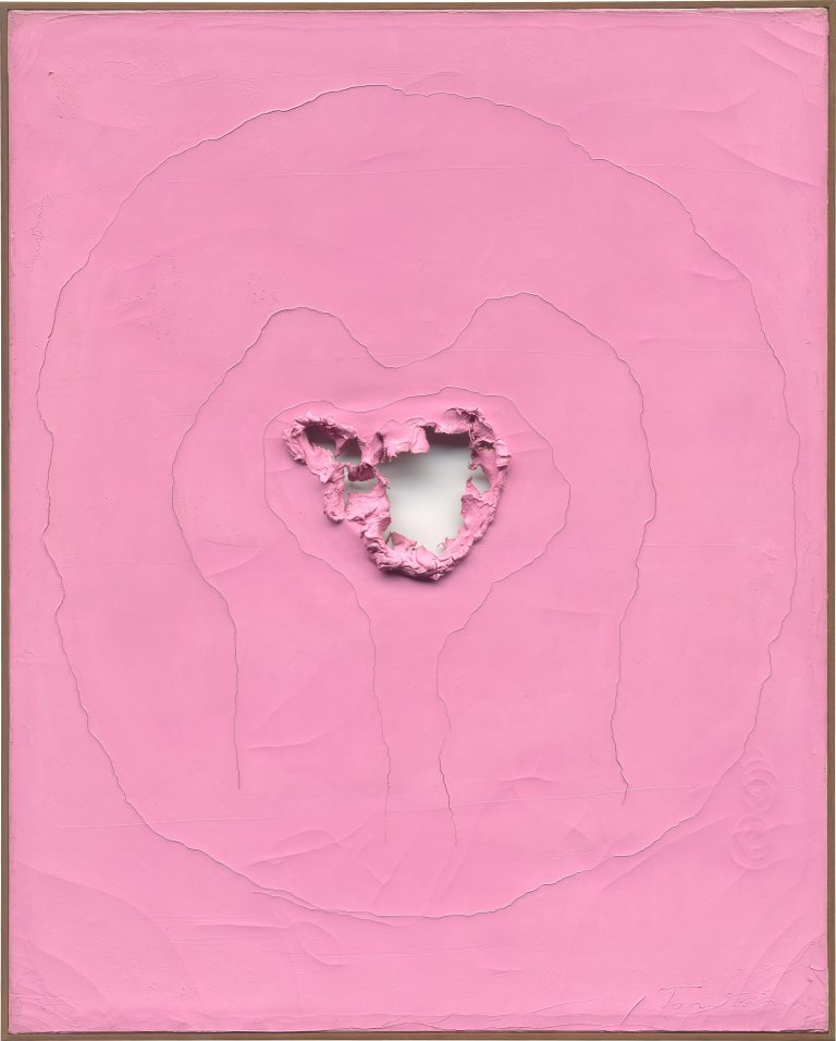 Auf diesem Bild ist das folgende Kunstwerk zu sehen: Lucio Fontana. „Concetto Spaziale“. 1966/67.