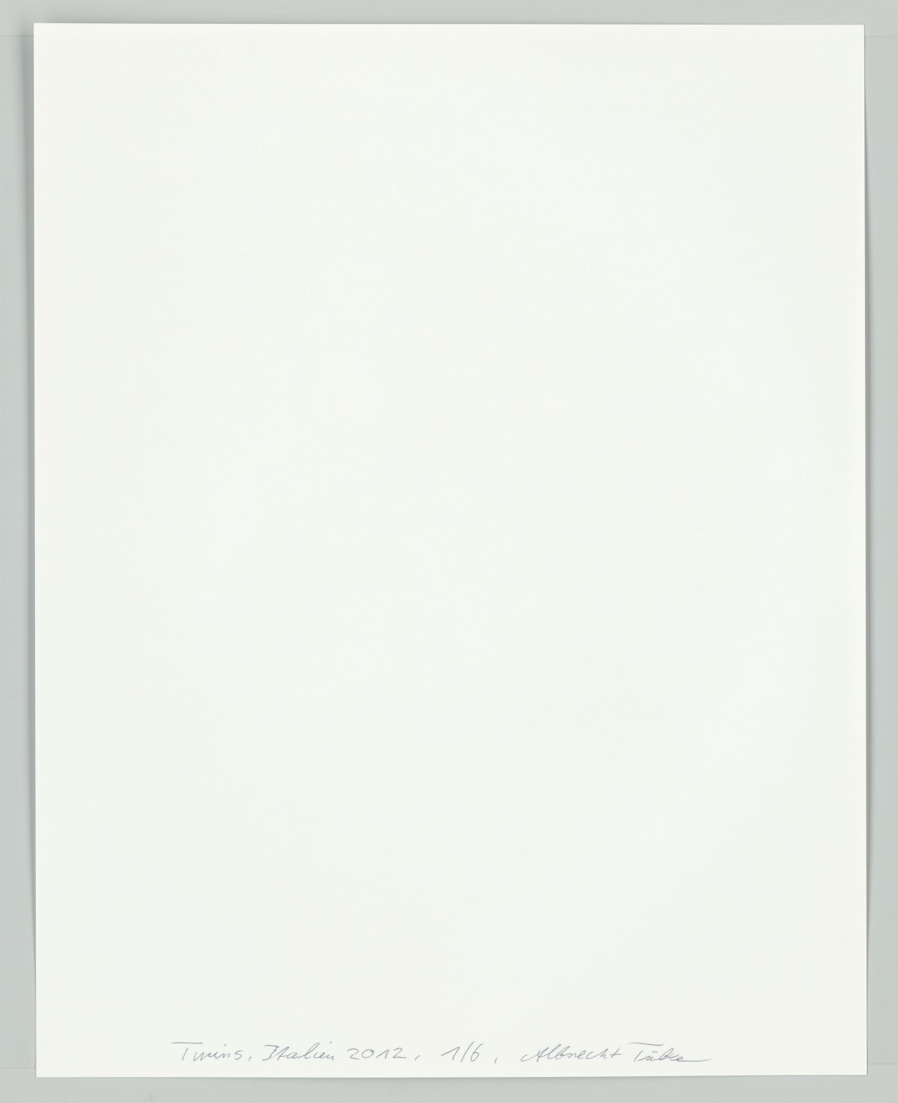 Auf diesem Bild ist das folgende Kunstwerk zu sehen: Albrecht Tübke. Italien, aus der Serie „Twins“, 2000–2015. 2012.