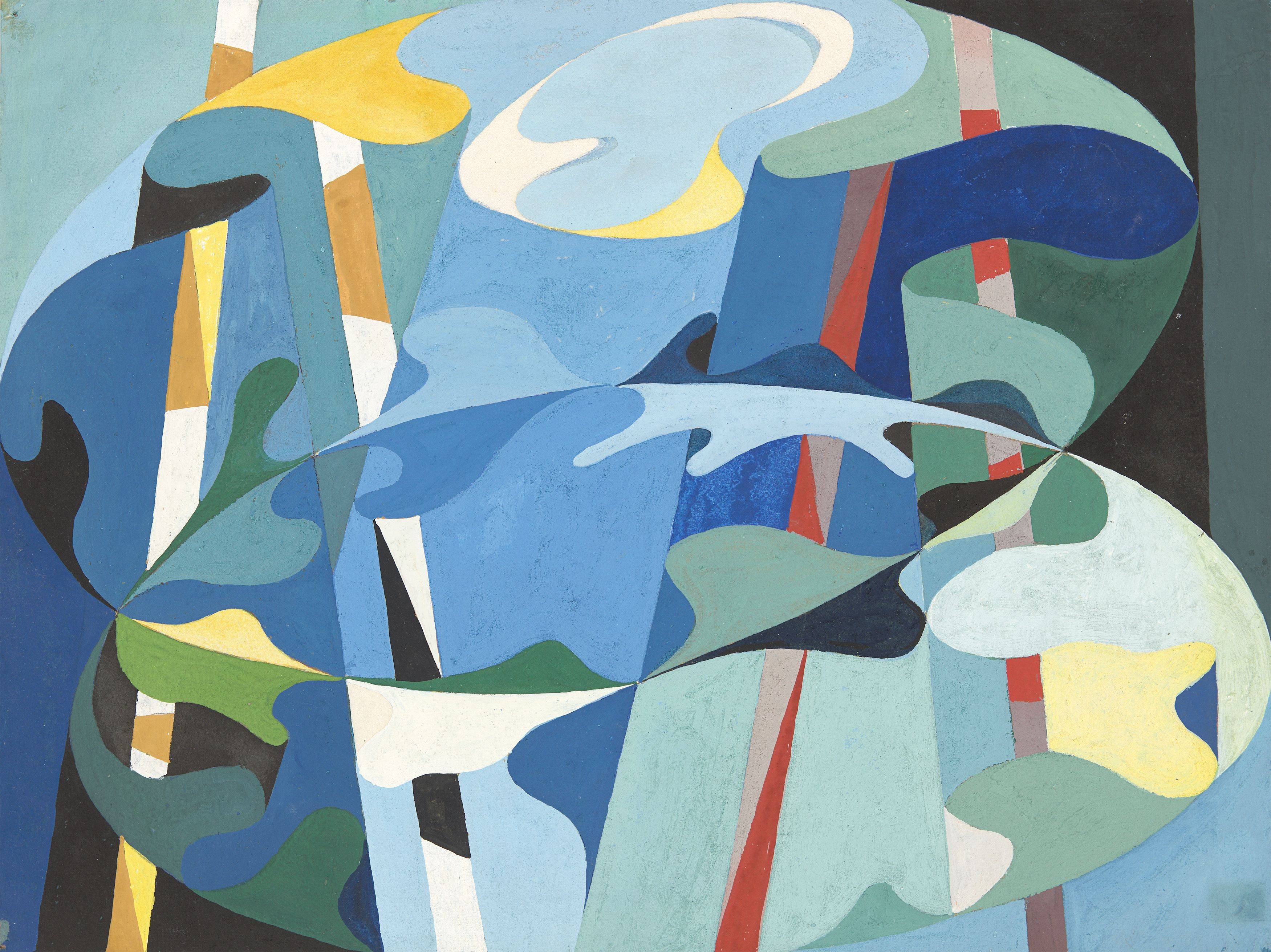 This picture shows the following artwork: Erich Müller-Kraus. Untitled. Circa 1954.