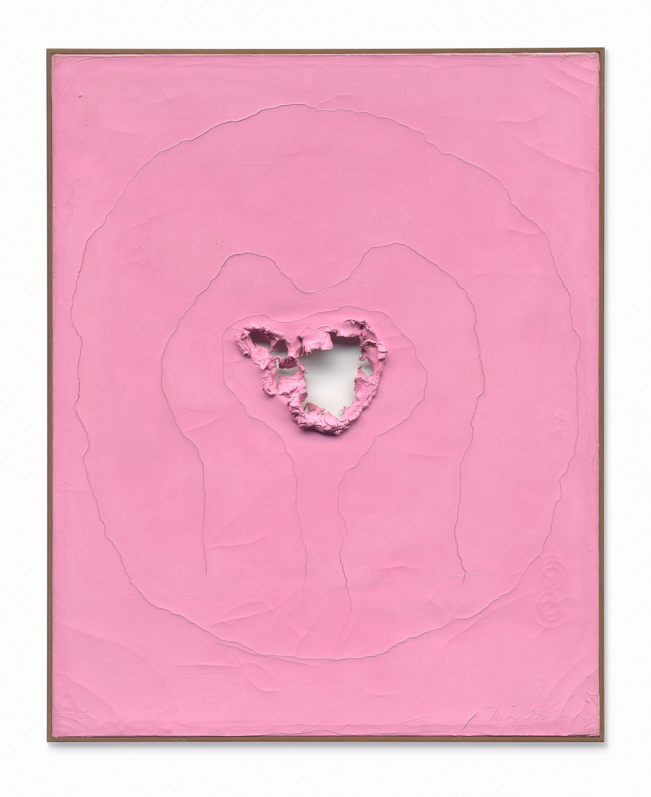 Auf diesem Bild ist das folgende Kunstwerk zu sehen: Lucio Fontana. „Concetto Spaziale“. 1966/67.