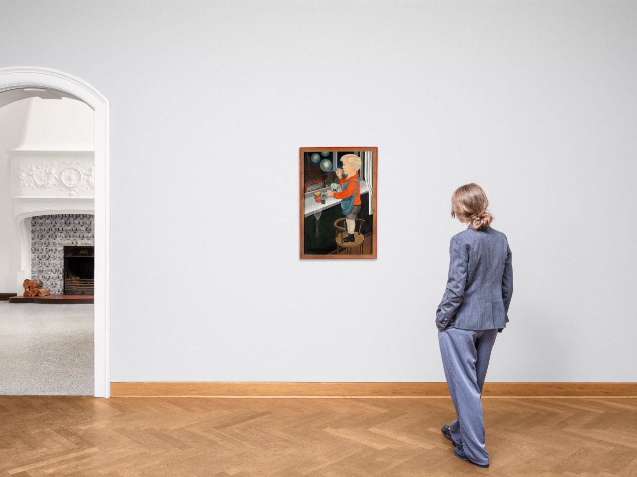 Auf diesem Bild ist das folgende Kunstwerk zu sehen: Erich Wegner. Klaus am Fenster. 1929.