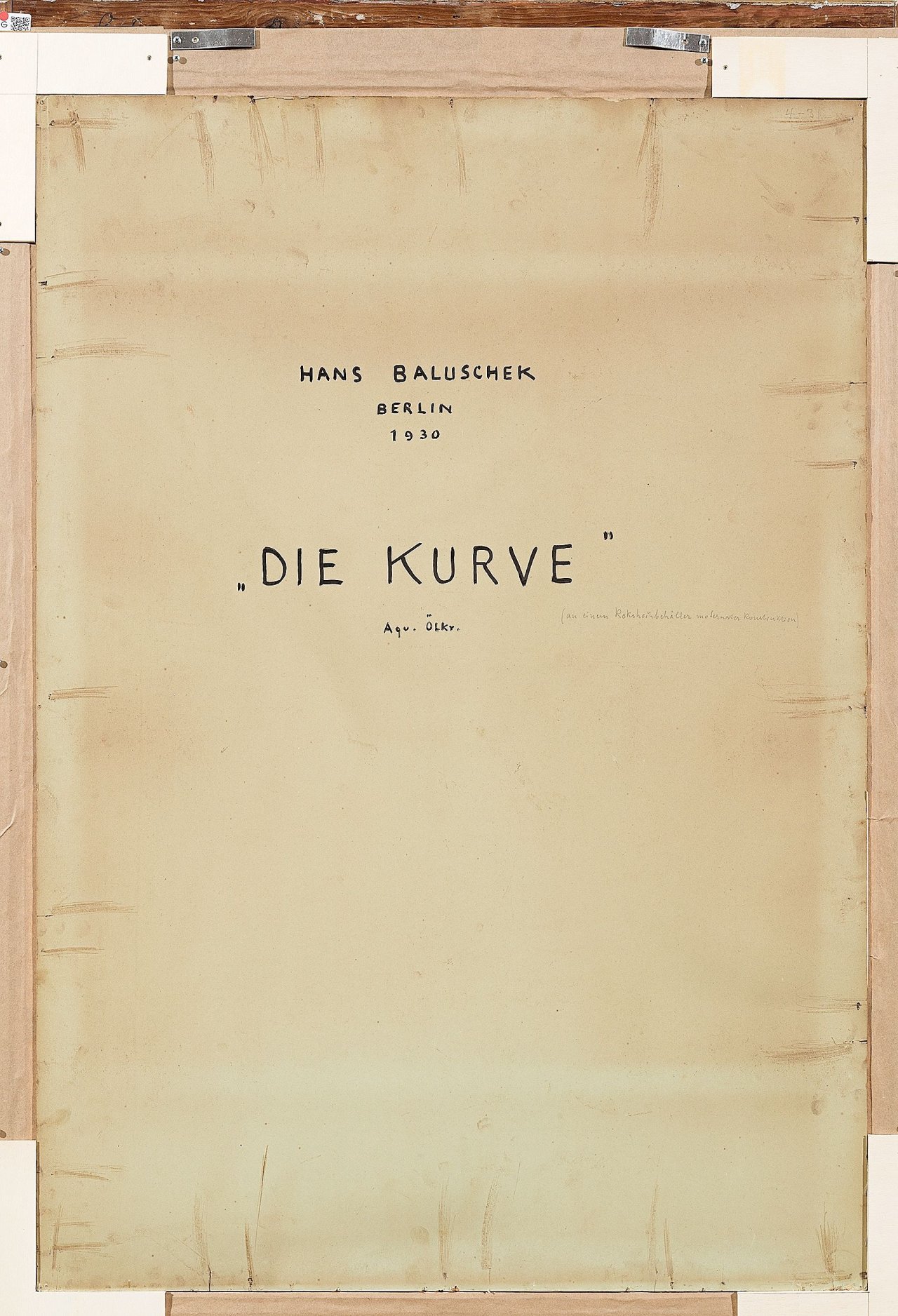This picture shows the following artwork: Hans Baluschek. „Die Kurve“. 1930.