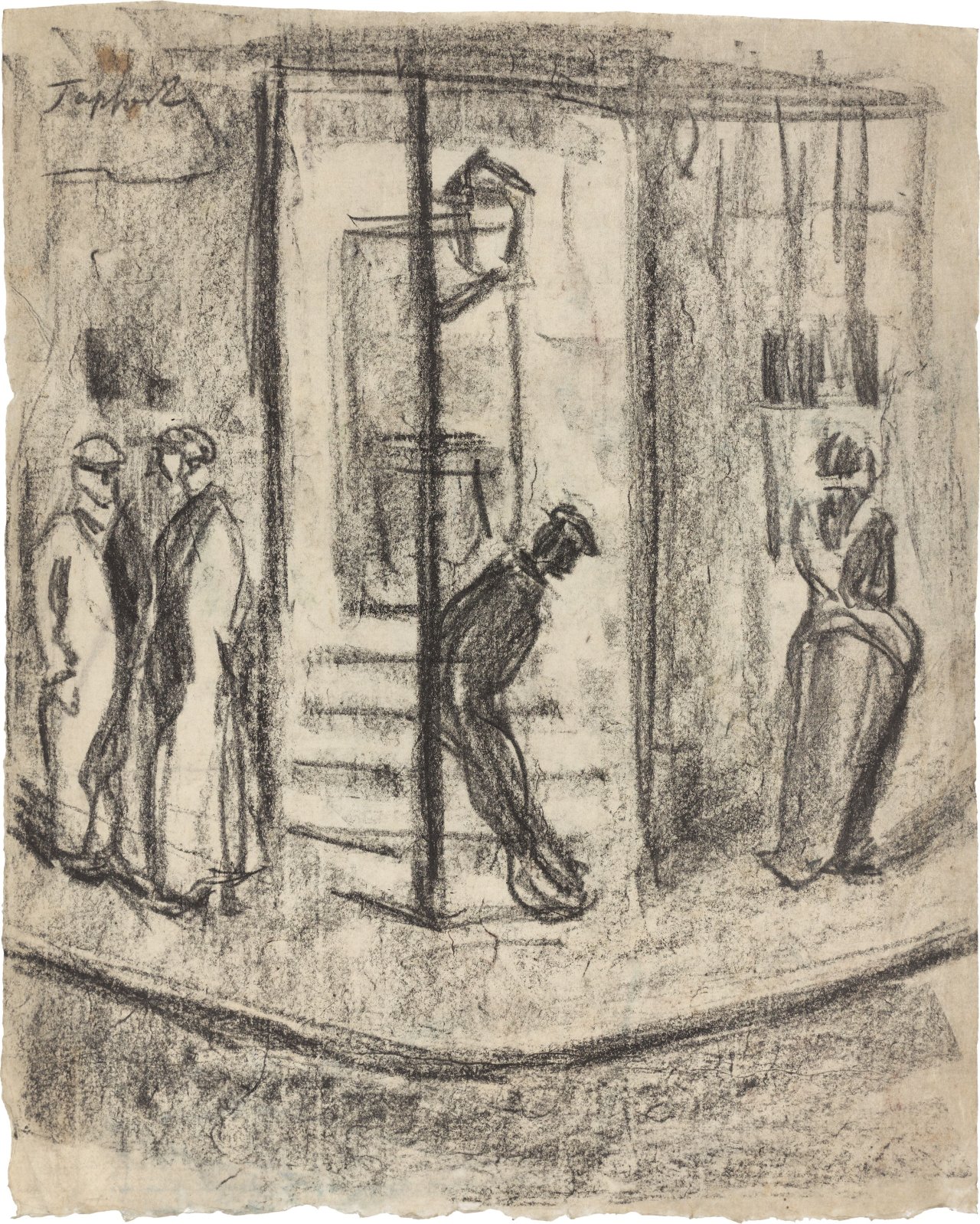 This picture shows the following artwork: Georg Tappert. ”Nächtliche Straße”. 1911.