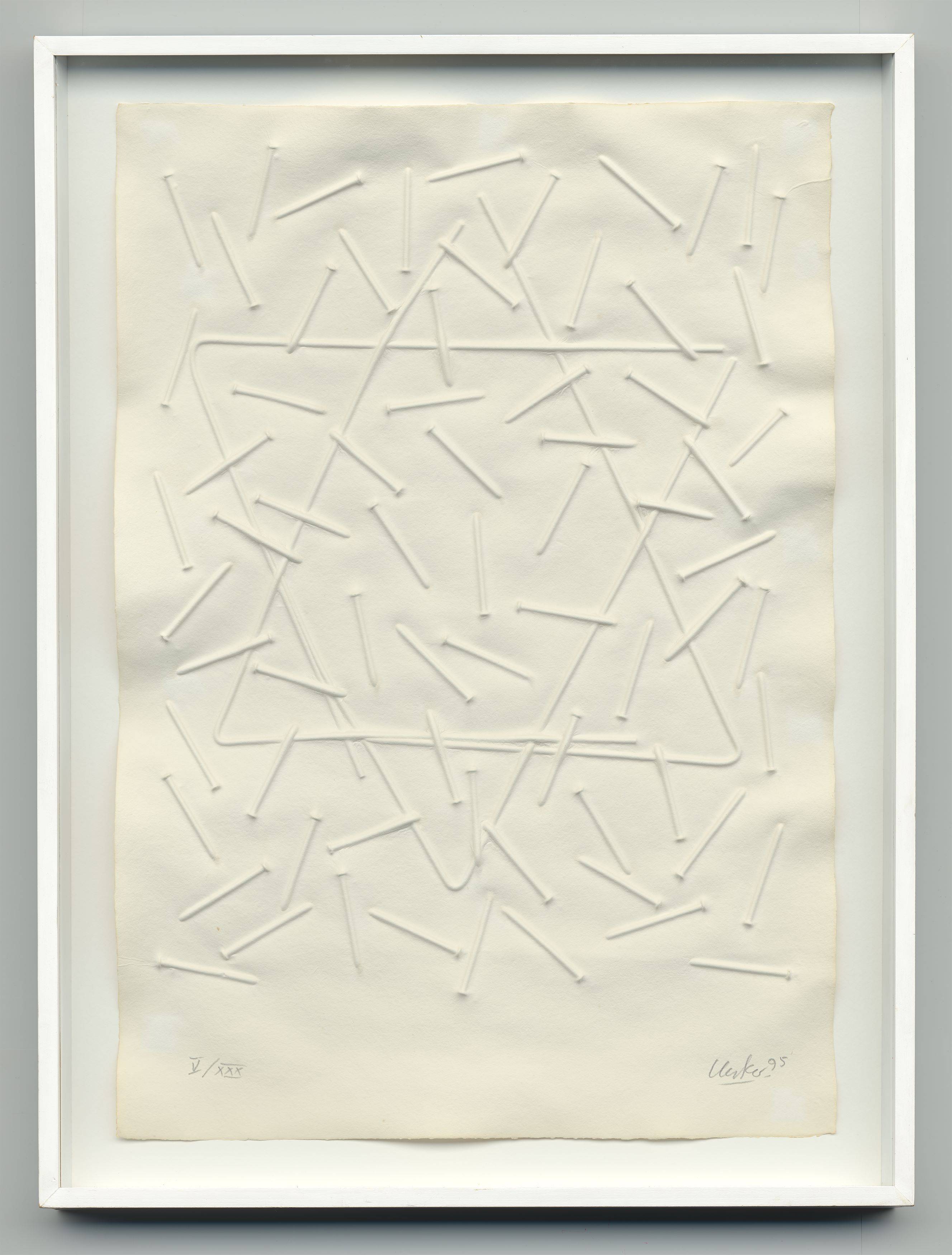 This picture shows the following artwork: Günther Uecker. Untitled (Davidstern). 1995.