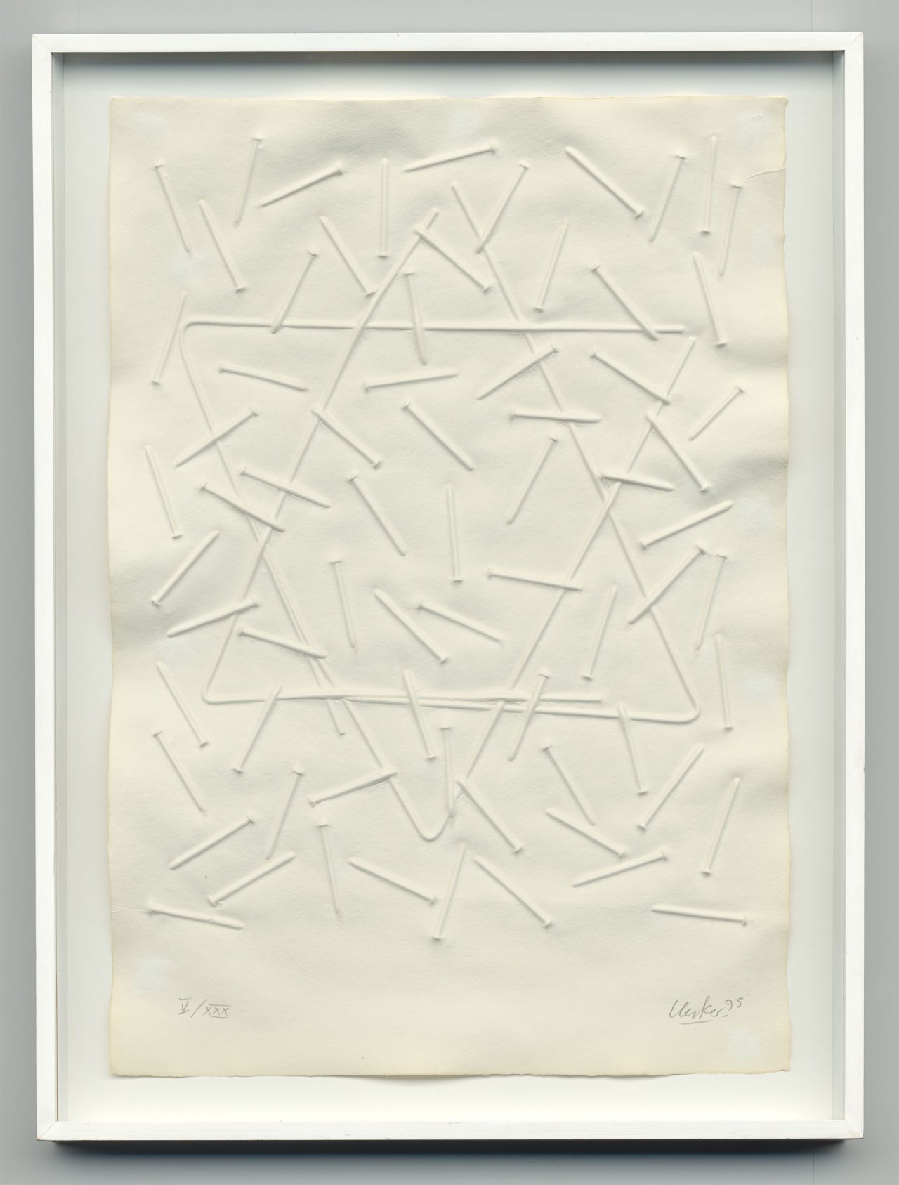 This picture shows the following artwork: Günther Uecker. Untitled (Davidstern). 1995.