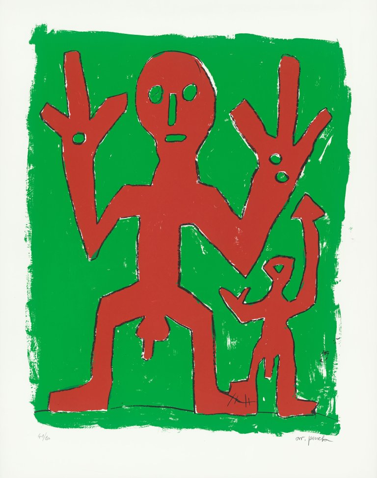 Auf diesem Bild ist das folgende Kunstwerk zu sehen: Ohne Titel (Peace). 1995.